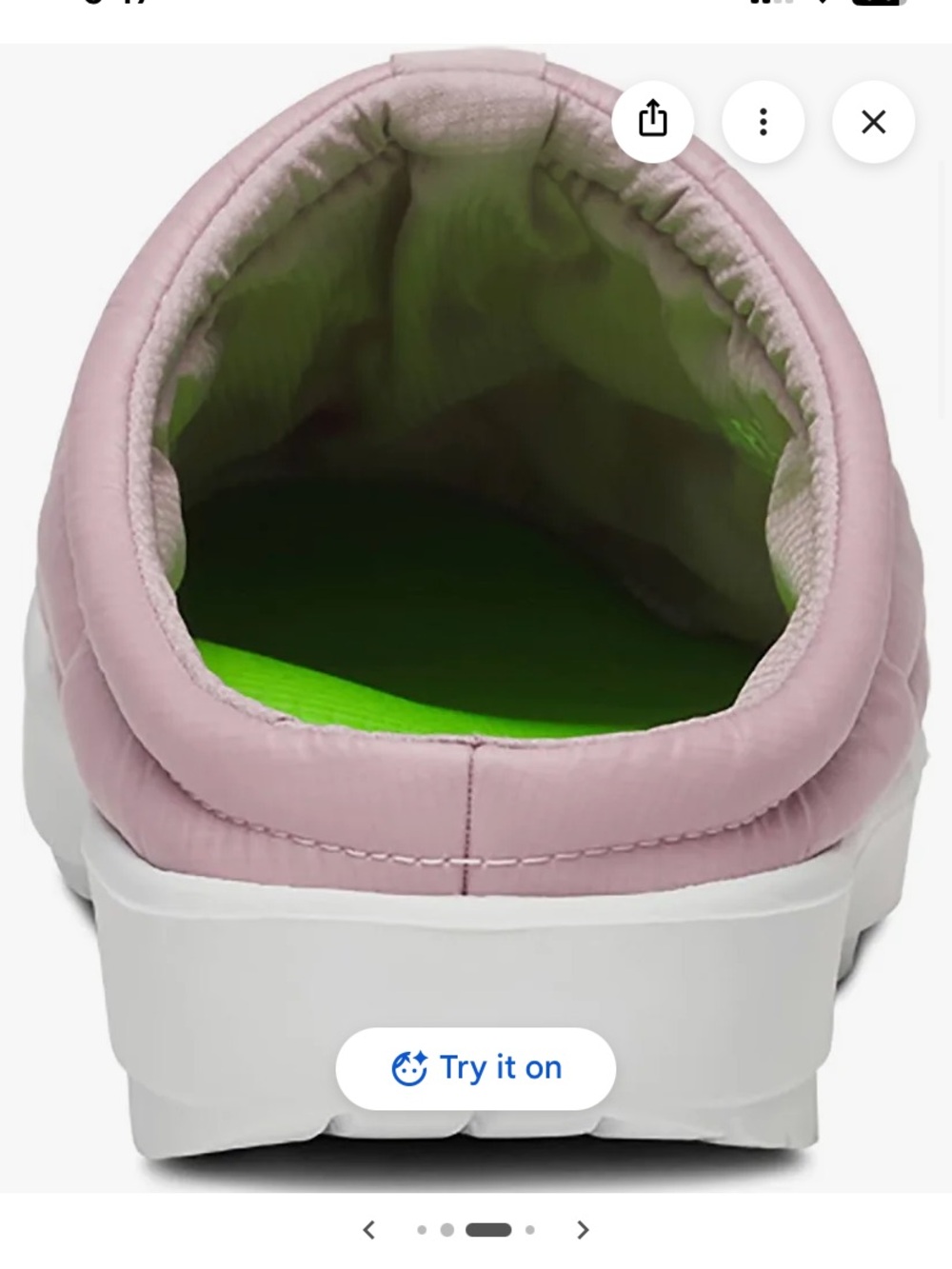 Oofos OOcoozie Thermo Mule Pink Quilted Shoe Recovery Technology Cozy Size W 7 - Picture 4 of 16